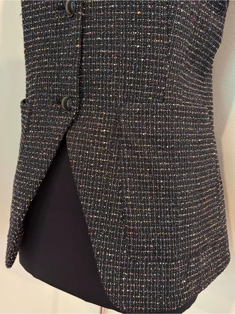 Anthropologie Maeve Square-Neck Tweed Vest